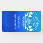 Banderoles Navire de croisière Bleu Voyage Porte monogramme (Horizontal)