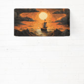 Banderoles Navire naviguant la nuit (Insitu)