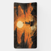 Banderoles Navire naviguant la nuit (Verticale)