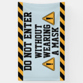 Banderoles Ne pas entrer sans masque (Vertical)