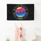 Banderoles Né pour la première fois (En situation)