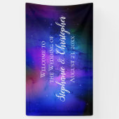 Banderoles Nebula violette Art céleste Mariage spatial (Vertical)