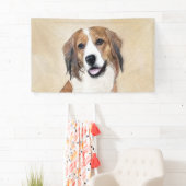 Banderoles Nederlandse Kooikerhondje Peinture - Chien Art (En situation)