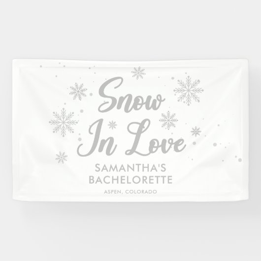 Banderoles Neige amoureuse Hiver Bachelorette (Horizontal)