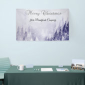 Banderoles Neige du paysage hivernal violet (Salon professionnel)