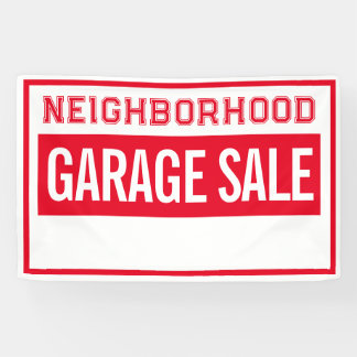 Banderoles Neighborhood Garage Sale Banner 2.5' X 4'