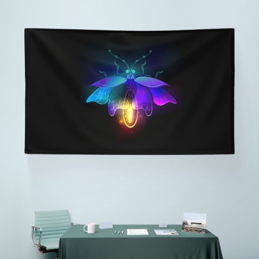 Banderoles Neon Firefly sur noir (Salon professionnel)