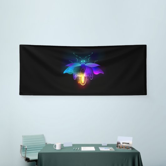 Banderoles Neon Firefly sur noir (Salon professionnel)