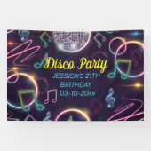 Banderoles Neon Glow Disco Dance Anniversaire (Horizontal)