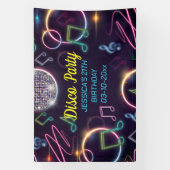 Banderoles Neon Glow Disco Dance Anniversaire (Verticale)
