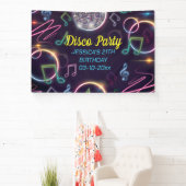 Banderoles Neon Glow Disco Dance Anniversaire (Insitu)