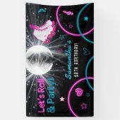 Banderoles Neon Glow Roller Skating Roll Anniversaire Fête (Vertical)