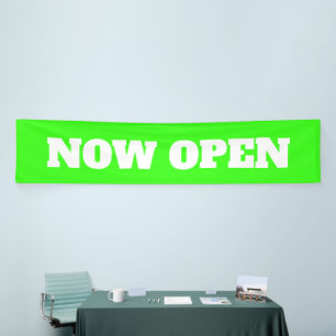 Banderoles Neon Green Maintenant Ouvrir Couleur personnalisée