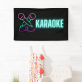Banderoles Neon Karaoke Mics and Text (En situation)