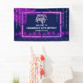 Banderoles Neon Lights Palm Beach Night Party Anniversaire (En situation)