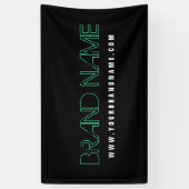 Banderoles Neon Look Vert Noir Marque moderne Nom (Vertical)