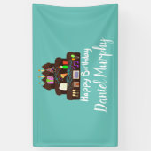 Banderoles Nerdy Birthday Réseau neuronal (Vertical)