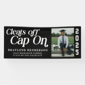 Banderoles Nettoie, Casquette Sur La Photo De Graduation D'At (Horizontal)