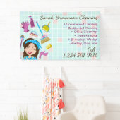 Banderoles Nettoyage de la publicité de démarrage d'entrepris (En situation)