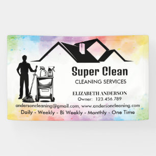 Banderoles Nettoyage des domestiques Services de nettoyage pr