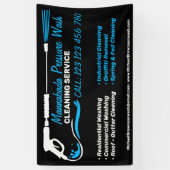 Banderoles Nettoyeur de lavage à pression noir (Vertical)