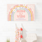 Banderoles Neuf est Vibe Pastel arc-en-ciel 9e anniversaire (En situation)