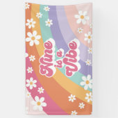 Banderoles Neuf est Vibe Retro Rainbow 9e anniversaire (Vertical)