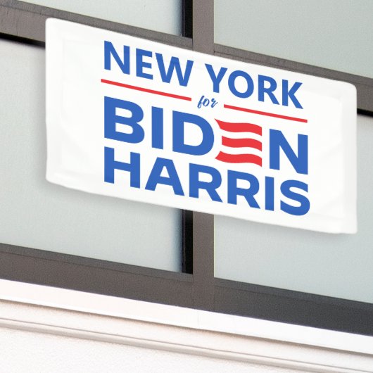 Banderoles New York pour Biden Harris (Bâtiment extérieur)