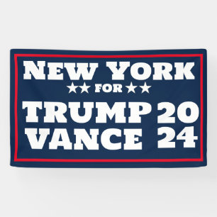 Banderoles New York pour Trump Vance 2024