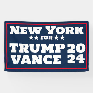 Banderoles New York pour Trump Vance 2024