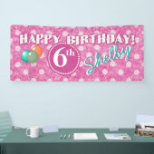 Banderoles N'importe quel âge Polka point anniversaire 2 (Salon professionnel)