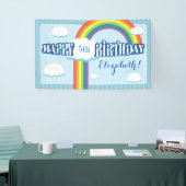Banderoles N'importe quel âge Rainbow Cloud Anniversaire Bann (Salon professionnel)