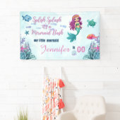 Banderoles N'Importe Quel Âge Splish Splash Mermaid Bash Girl (En situation)