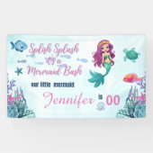 Banderoles N'Importe Quel Âge Splish Splash Mermaid Bash Girl (Horizontal)