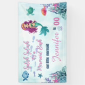 Banderoles N'Importe Quel Âge Splish Splash Mermaid Bash Girl (Vertical)