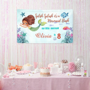 Banderoles N'Importe Quel Âge Splish Splash Mermaid Bash Girl