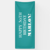 Banderoles N'importe quel âge Turquoise Aqua Bleu Blanc Joyeu (Vertical)