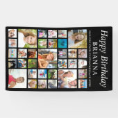 Banderoles N'Importe Quel Anniversaire 33 Photo Collage Minim (Horizontal)