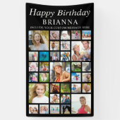Banderoles N'Importe Quel Anniversaire 33 Photo Collage Minim (Vertical)