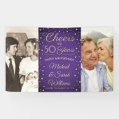 Banderoles N'IMPORTE QUEL Anniversaire Cheval 2 Photo Purple  (Horizontal)