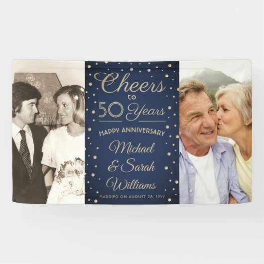 Banderoles N'IMPORTE QUEL Anniversaire encourage 2 Photo Mari (Horizontal)