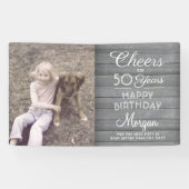 Banderoles N'IMPORTE QUEL Anniversaire Salutation Rustique Bo (Horizontal)