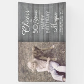 Banderoles N'IMPORTE QUEL Anniversaire Salutation Rustique Bo (Vertical)