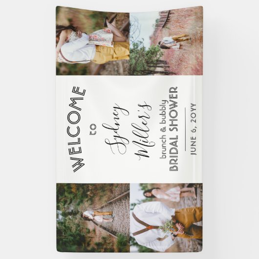 Banderoles N'importe quel thème Fête des mariées Elegant 4 Ph (Vertical)