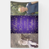 Banderoles N'IMPORTE QUELLE Oeuvre D'Anniversaire Brossé Purp (Vertical)