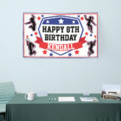 Banderoles Ninja Filles guerrières fête d'anniversaire bleu e (Salon professionnel)