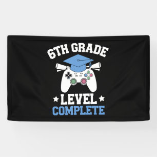 Banderoles Niveau 6e année Complet Gamer Gaming Graduation