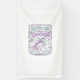 Banderoles Niveau de licorne monte comme une licorne adorable