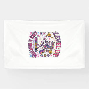 Banderoles Niveau de licorne monte comme une licorne publicit