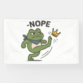Banderoles No Kings in America Frog No Kings Democracy (Horizontal)